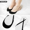 8 Pairs Toe Topper Socks Women, 2 Styles No Show