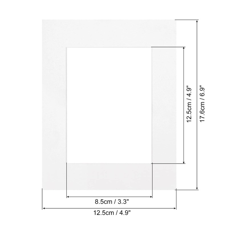 uxcell 4.9" x 6.9" Picture Mat, Core Bevel Cut Frame