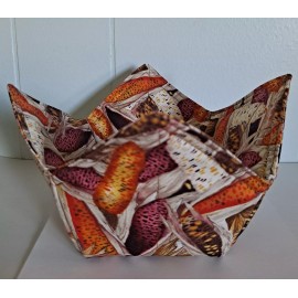 Handmade Reversible Microwavable Soup Bowl Cozy / Pot Holder/ Hot Pad