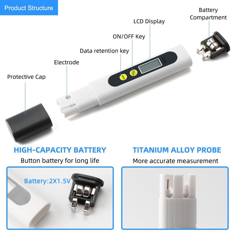 2025 New TDS Meter Digital Water Tester Water Quality Tester