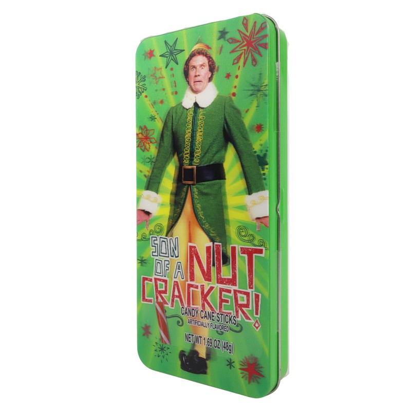 ELF Christmas Candy Cane Sticks Tin, Son of A Nutcracker,
