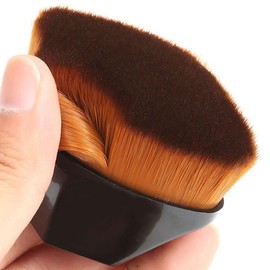 Foundation Makeup Brush, Vegan Synthetic Flat Top Brush for Liquid, Cream, Powder, Ergonomic, Blending, Buffing, Stippling Brush with Bonus Case, Dense, Cruelty-Free Bristles, Professional Quality