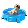 Peteast Foldable Dog Kiddie Pool with Stable Side Support, Hard