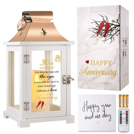 30th Wedding Anniversary Lantern,30th Anniversary Wedding Gifts for Couple Parents Husband Wife，30 Year Pearl Anniversary Gifts for Her Him,Unique 30th Anniversary Wedding Gift Ideas Love..