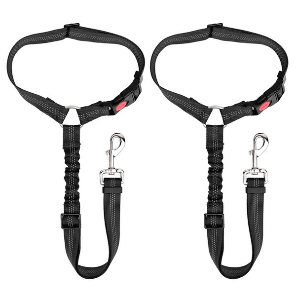 SlowTon Dog Seatbelt, 2 Pack Pet Car Seat Belt Headrest