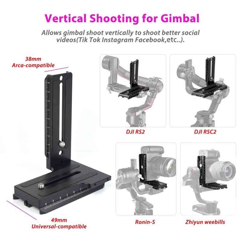 Akeipho - Placa de liberación rápida para DJI Ronin RSC2