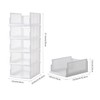 Pull-out Plastic Storage Basket,Stackable Closet Organizers Drawer Anti-Tipping, Reinforced Stable
