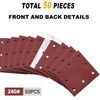 Sruhrak 110x115mm Sandpaper, 50 Pieces Sanding Sheets Hook and Loop