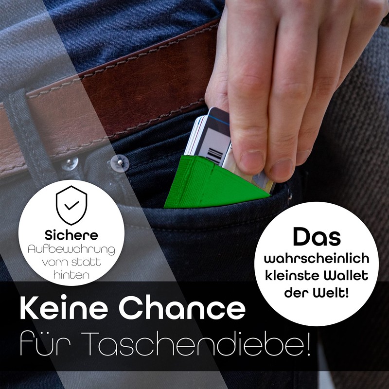 MakakaOnTheRun Men's Card Holder with Coin Compartment & Drawstring: Card