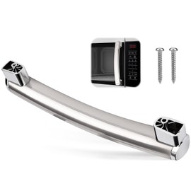 WB15X21101 Microwave Door Handle for GE, Upgraded Stainless Steel Microwave Handle Replacement General Electric Microwave Parts Fit JNM3163RJ3SS, PSA9120SF1SS, PVM9179DF3BB
