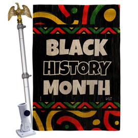 Angeleno Heritage Hornoring Black History House Flag Eagle Set Lives Matter BLMCelebrates African Americans Heritage Decoration Banner Small Garden Yard Gift Double-Sided, Made in USA