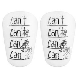 2Pcs Mini Soccer Shin Guards, 3.93x2.36 Inch Small Miniature Soccer Shin Pads, Protective Football Shin Guards Protective Equipment for All Ages(White)