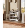 WLIVE Farmhouse End Table, 24" Side Table with Charging Station,
