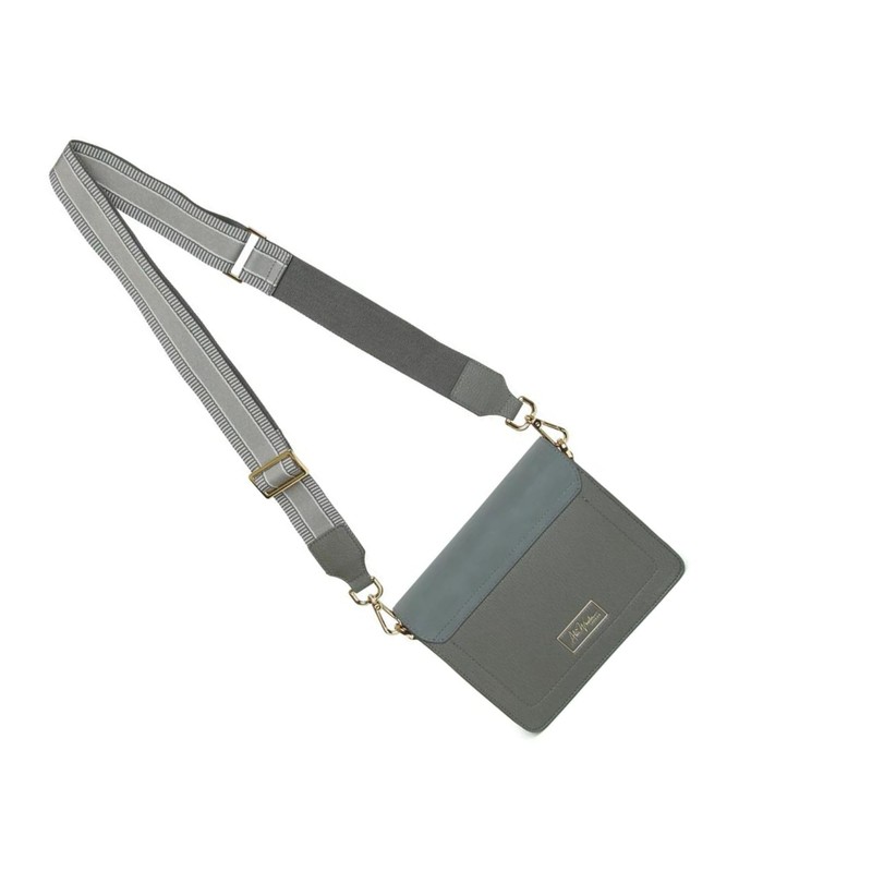 Alice Wheeler Vegan Leather Mini High-bury Crossbody Bag Bee (Slate)