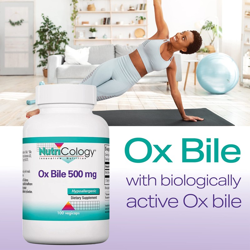 Nutricology Nutricology, Ox Bile, 500mg per Serving, High Strength, 100