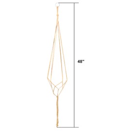 Coufce 2 Pack Plant Hanger 48 Inches Indoor acrame Hanging Planters Flower Pot Plant Holder for Outdoor Decorations(Brown)