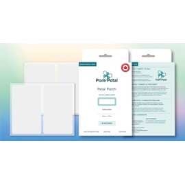 Pore Petal XL Rectangular Hydrocolloid Petal Patches – Blemish Covers for Face & Body – Invisible, Gentle, Vegan – Rectangular Shape – 6 Count – Proudly Canadian