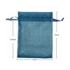 QIANF 20 Pcs Navy Organza Bags 5X7 inch for Wedding