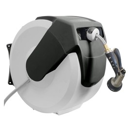 AMES 2416500 NeverLeak AutoWinder Retractable Wall Mount Reel 100-Foot Hose Capacity