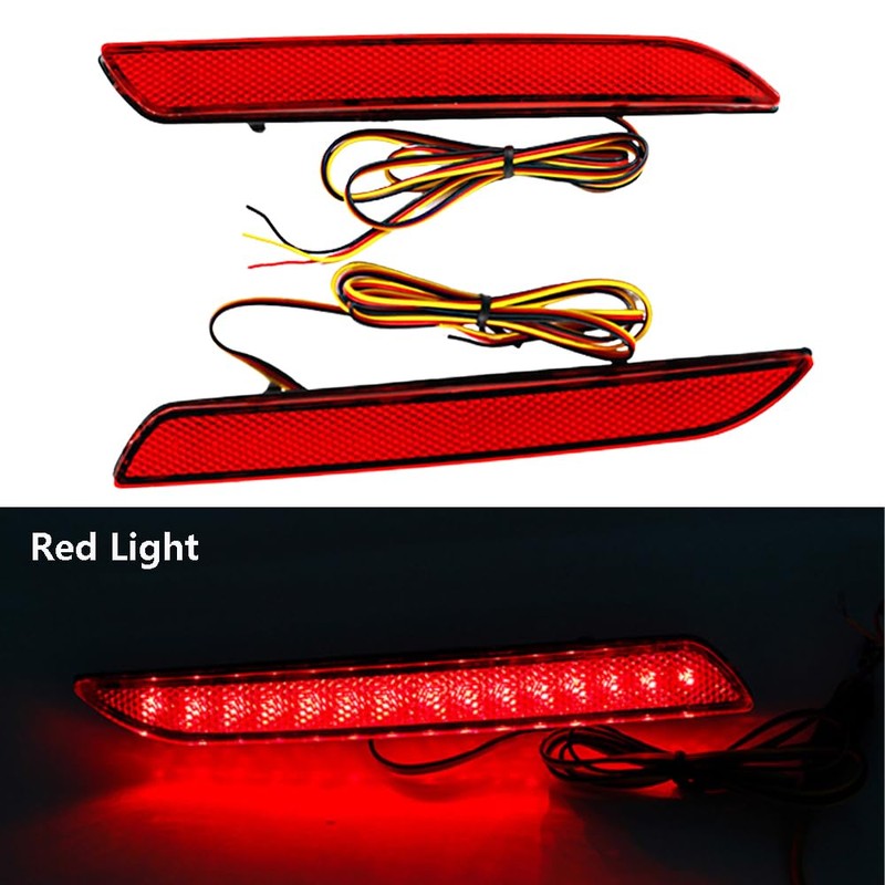 TOTMOX Back Bumper Reflectors Red Lens Red Light, Rear Bumper