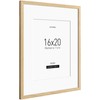 Momentworth 16x20 Frame with Mat for 11x14, Solid Oak Wood