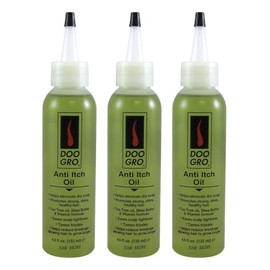 DOO GRO Anti-Itch Hair Oil for Dry, Itchy Scalp, Moisturizes & Reduces Flakes, 4.5 fl oz (Pack of 3)