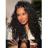 Sunber 4C Kinky Edges Water Wave Human Hair Wigs with