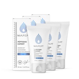 Crema para Rostro y Cuello | Con Argirelina, Niacinamida y Ácido Hialurónico | Ligera e Hidratante | 50 ML | 3 Pack