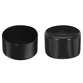 (Black 85) Pack of 2 Rubber End Caps, Round Screw Covers, Flexible Screw Thread Protector Caps, Tube Flexible Pipe Post Bolt Cap Cover Assortment Kit, for Chair, Desk, Table