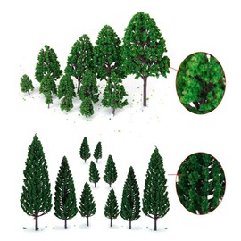 NUOLUX 22pcs Green Mini Tree Set Scenery Architectural Landscape Model Trees Model Trees Miniature Architecture Landscape Model Trees