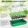 MIXC Seed Starter Tray with Lights, 2 Packs Mini Propagator