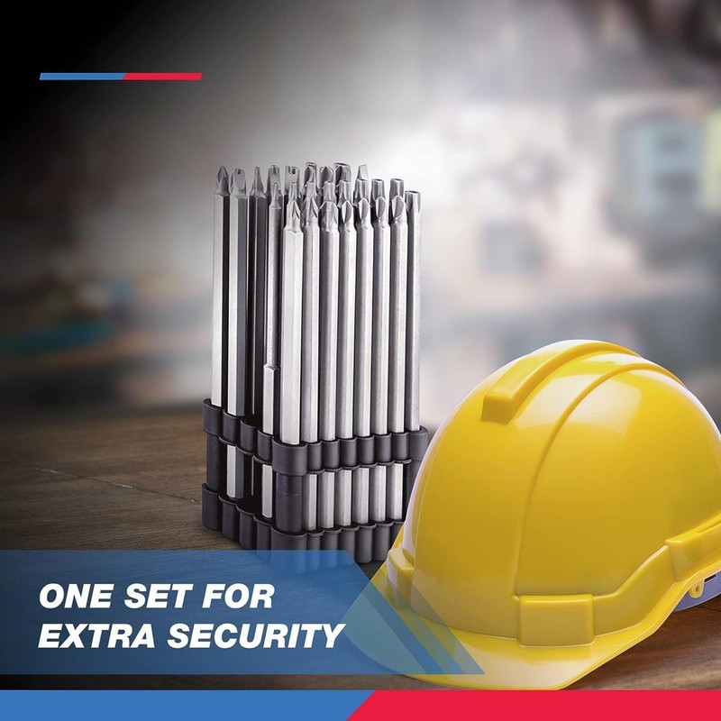 NEIKO 10224A 1/4" Extra Long Security Bit Set, 32 Piece