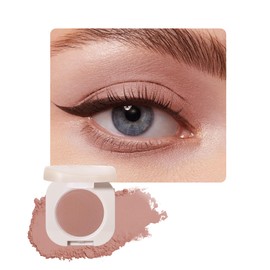 Matte Single Eyeshadow Palette, Smoke Rose Eye Shadow Lightweight Blendable Cream Powder Eye Shadow, Highly Pigmented Waterproof Long-Lasting Monochrome Eyeshadow Makeup Palette Gift for Women Girl-03