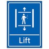 VSafety Lift - 150mm x 200mm - Blue 1mm Rigid Plastic