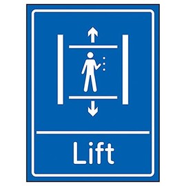 VSafety Lift - 150mm x 200mm - Blue 1mm Rigid Plastic
