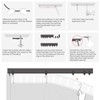 Jilron Room Divider Curtain Ceiling Curtain Track Set for Blackout