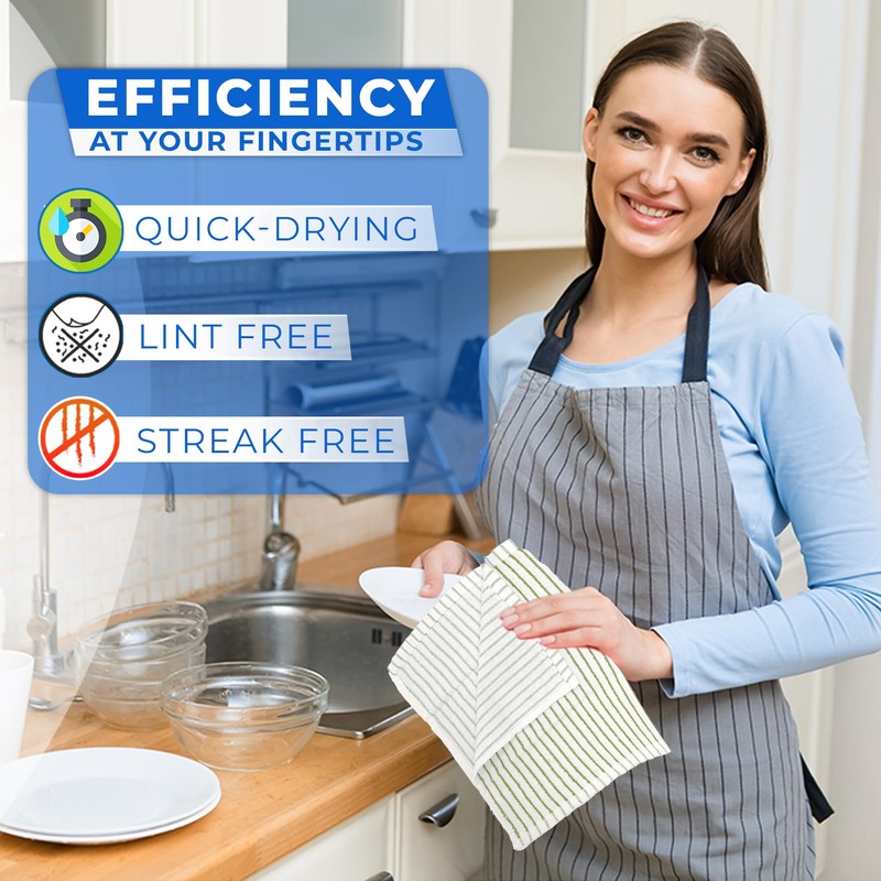 Towelogy Kitchen Tea Towels Set Of 3 Cotton - 40