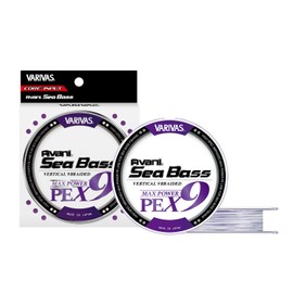 VARIVAS 9-Strand PE Line, Abani, Seabass, Max Power PE X9, 492.1 ft (150 m), White Purple (Marking), No. 1.2