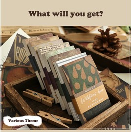 Laplbeke Pack of 480 Vintage Scrapbooking Paper, Mini Aesthetic Scrapbook Paper Book for Journaling Accessories, Decorative Craft Paper, Collage, Ball, Junk Journal, Planner (ZM178)