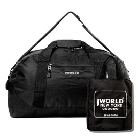 J World New York Lawrence Sport and Travel Duffel Bag, Black, 36"