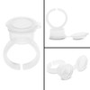 Tattoo Ring Cup with Lid, 100 Pcs Tattoo Microblading Ink