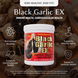 Umeken Black Garlic EX, Fermented Concentrate with Vitamin B, Allicin, Amino Acid, Fermented Black Garlic Supplement, Oyster Extract, Ginger, 2-3 Month Supply, 6.4 Ounce 180g Bottle, Pack of 1