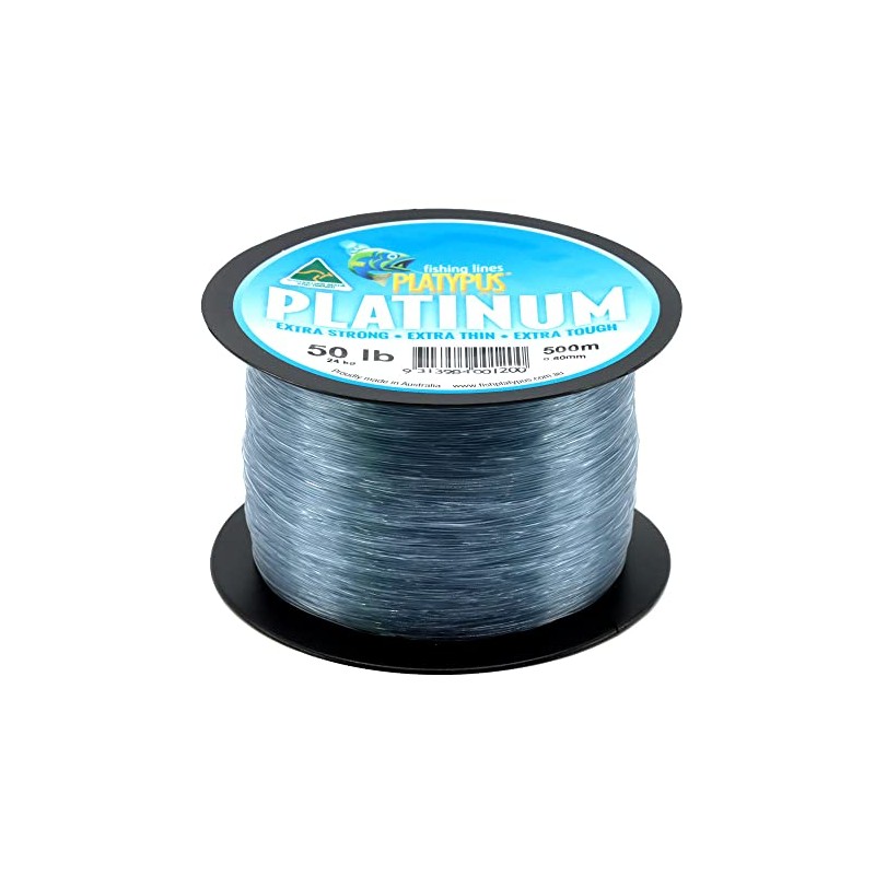 50lb Platypus Platinum Monofilament Fishing Line - 500M - Aussie