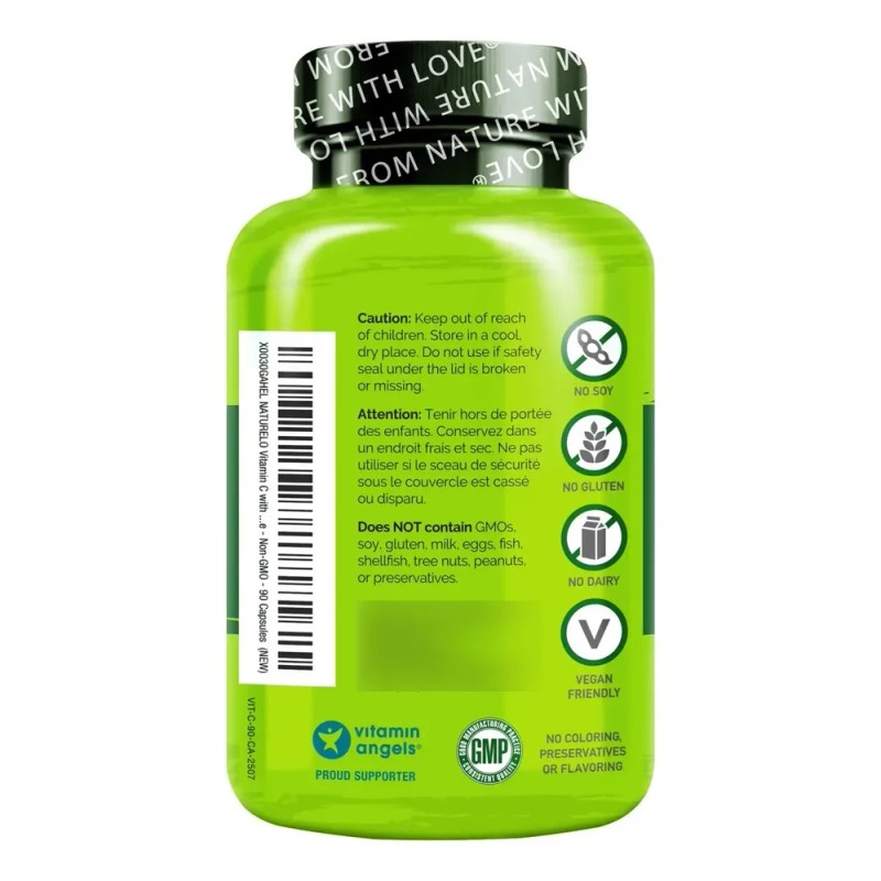 Naturelo Vitamina C Con Acerola Y Bioflavonoides 90 Cápsulas