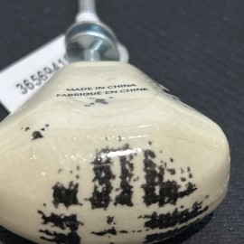 Anthropologie Black White Porcelain  Knob NWT