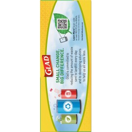 Glad Recycling Large Drawstring Blue Trash Bags - 30 Gallon - 28 Count (Packaging May Vary)