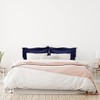 sourcing map Luxury Satin Oxford Pillowcases, Pair of 2 Navy