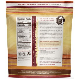 Big Tree Farms Organic Coconut Sugar Blonde, Vegan, Paleo, Gluten-Free, Non-GMO, Low Glycemic, Unrefined and Fair Trade, Natural Sweetener, 2 Pound (Packaging May Vary)