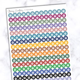 Stormy Creatives Small Gift Logo Icon Stickers Decorative Planning, 468 Stickers, 0.3" diameter, Multicolor, Personal Planner