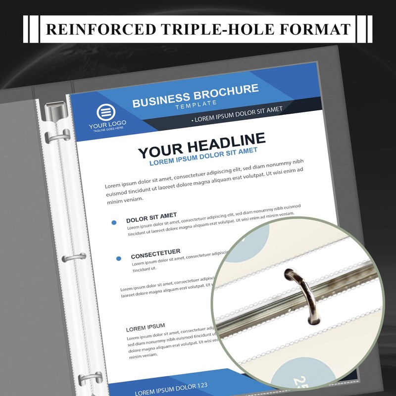 Page Protectors for 3 Ring Binder, Sheet Protectors 8.5 x